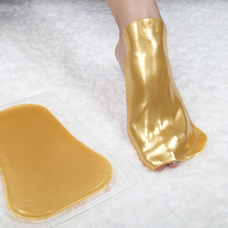 Collagen Repairing Callus Remover Foot Sheet Mask Hydrogel Moisturizing 24K Gold Foot Mask Hydrating - 7